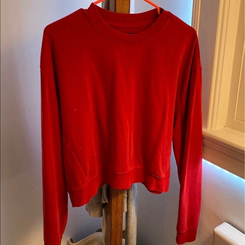 Red vintage crewneck sweatshirt pacsun